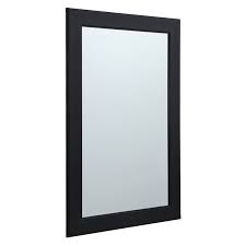 Flat Black Framed Rectangle Wall Mirror