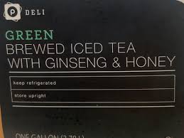 green brewed iced tea with ginseng