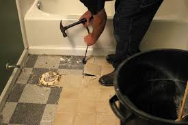 how to remove a tile floor