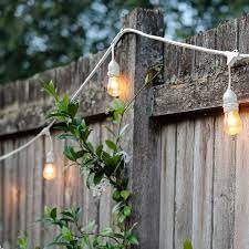 Newhouse Lighting 15 Light 48 Ft Outdoor Plug In Led Edison String Light 16 1 Watt E26 S14 Filament Plastic Bulbs 1 Free White Cord
