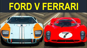 The ford v ferrari battle at the le mans 24 hours race of 1966 was a personal feud between henry ford ii and enzo ferrari that played out on endurance racing's grandest stage, the story dramatic enough to warrant a hollywood telling of the story that took ford to the top step at la sarthe. Forza Horizon 4 Ford V Ferrari L Ford Gt40 Mk Ii Le Mans 1966 Vs Ferrari P4 Spa 24 67 Drag Race Youtube