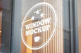 Logo Sign Mockup On Glass Window