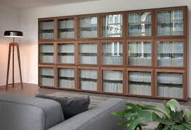Hanging Bookshelves With Glass Doors