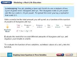 5 graphing linear equations in 3 variables