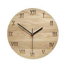 Roman Numeral Clock Wood Wall Clock