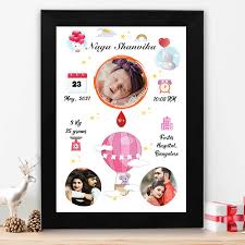 new born baby photo frame personalized