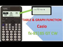 table and graph function casio