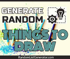 You can also choose the desired number of random things to draw if you want. Random Drawing Idea Generator