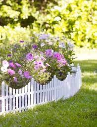 mini picket fence edging garden