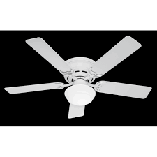 Hunter fan company dempsey low profile fresh white ceiling fan. Hunter 52 Low Profile White Ceiling Fan With Light Kit And Pull Chain Walmart Com Walmart Com