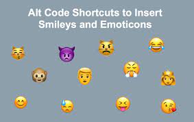 alt code shortcuts for emoji smileys