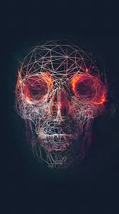 skull abstract digital art wallpaper 4k