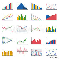 Business Data Graph Analytics Vector Elements Bar Pie