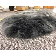 jual 100x60cm soft grey long wool floor