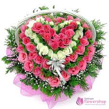 heart flowers with love beautiful in