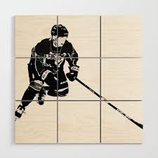 Hockey Player Wood Wall Art By