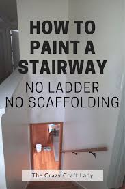 how to paint a stairway wall without a