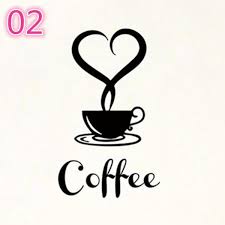 coffee cups kitchen wall stickers