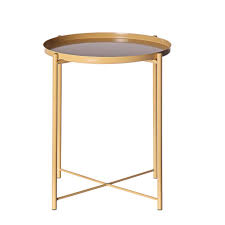 The frame is mostly wood. Small End Table Black Side Table Round Metal Side Table Patio Side Table For Small Spaces