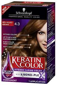 Schwarzkopf Keratin Color Permanent Hair Color Cream 4 3 Red Velvet Brown