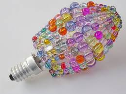 Glass Beaded Lightbulb Candle Bulb