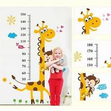 Details About Wall Height Measure Sticker Chart Animal Decal Growth Kids Decor Room Baby Cf
