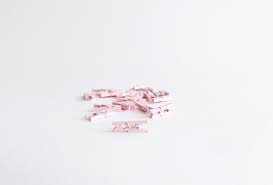 pink mini wooden pegs free stock photo