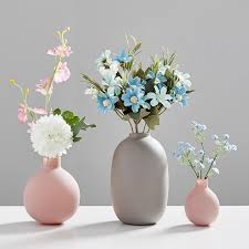 Pastel Frosted Glass Flower Vase Casa