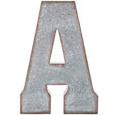 Galvanized Metal Letter Wall Decor A