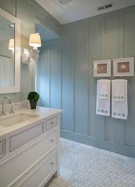 Many people use the wainscoting for the extra decoration. Wainscoting Ideas For Your Bathroom