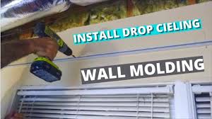install drop ceiling wall molding