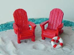 Miniature Adirondack Chair Red Life