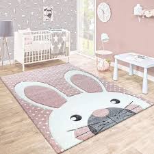 baby nursery rug pink white grey kids