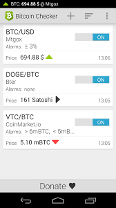 Monitorea el mercado de criptomoneda y sus cambios de divisa. Bitcoin Checker For Android Apk Download