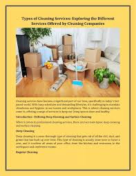 ppt types of cleaning services