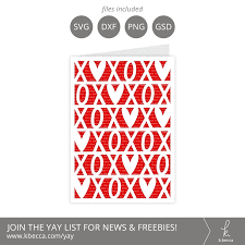 Xoxo Card Svg Files A2 A7 Sizes Included