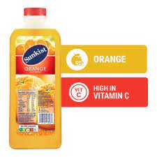 sunkist fruit bottle juice orange