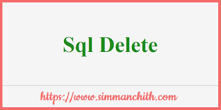 sql delete query delete vs truncate
