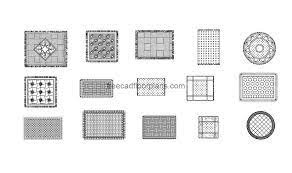 15 carpets free cad drawings