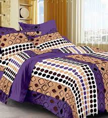 Purple Polka Dot Design Double Bedsheet