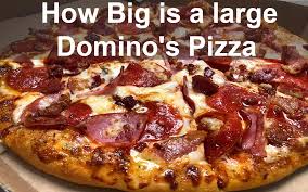 how big is a large domino s pizza