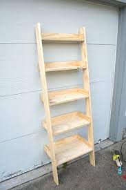 How To Build A Diy Leaning Ladder Shelf