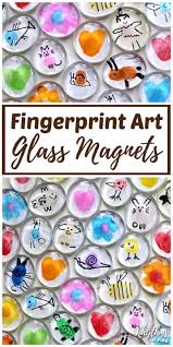 fingerprint art gl magnets craft