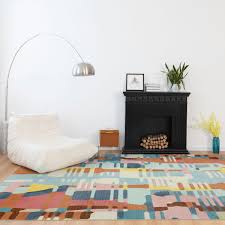extra large floor rug orange multi