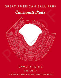 Great American Ball Park Seating Chart Cincinnati Reds Gabp Sign Cincinnati Ohio Art Mlb Art Baseball Art Work Cincinnati Gift Poster