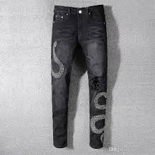 cobra longa bordado destroy jeans novo