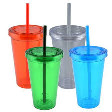 Double Wall Clear Plastic Tumblers 16