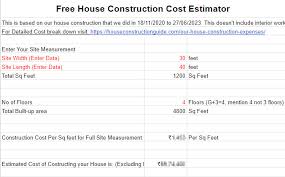 House Construction Expense Calculator