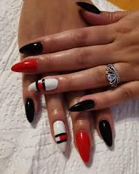 No wonder why i spend most of my free time trying out designs using a white nail polish. 60 Stunning Red Black Nail Designs You Ll Love To Try