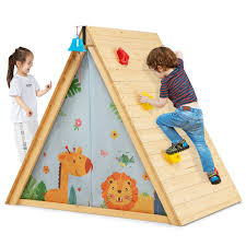 kids climbing frame with tent triangle
